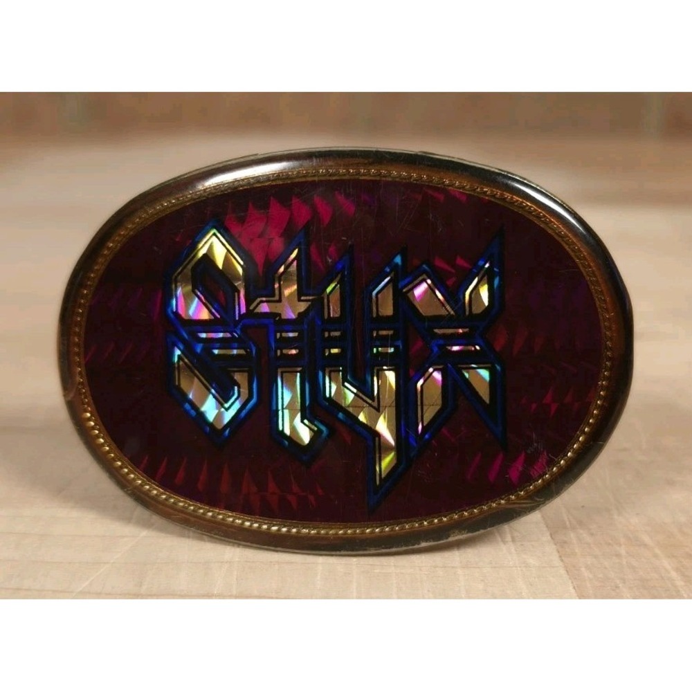 STYX Pacifica Vintage Oval Belt Buckle 1977 Rock Band
